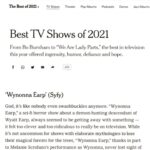 Dani Kind Instagram – Well would you look at that!! Hellooooo @wynonnaearp in @nytimes !  #Repost @unicorndepot
・・・
“Wynonna Earp,” a sci-fi horror show about a demon-hunting descendant of Wyatt Earp, always seemed to be getting away with something — it felt too clever and too ridiculous to really be on television.” 

Beyond thrilled that #WynonnaEarp made the @nytimes best of 2021 list. So proud of the best cast and crew on Earth.