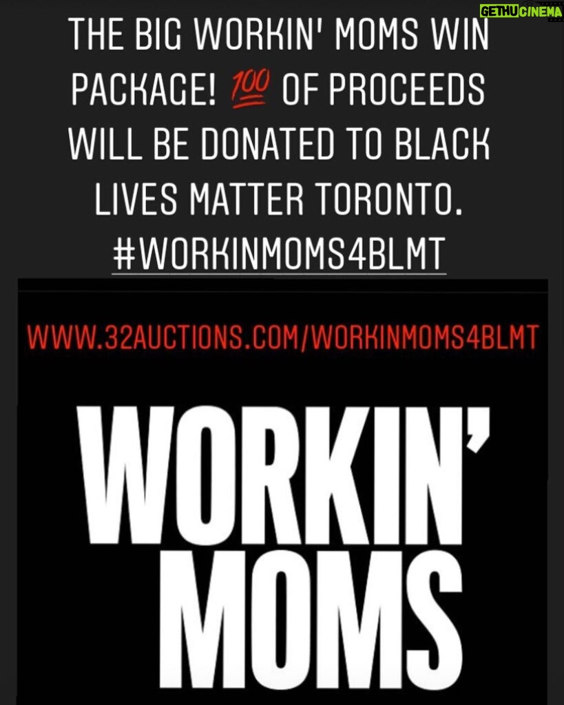 Dani Kind Instagram - June 12th - 19th our cast is auctioning off a Big Workin’ Moms winning prize! 💯 of proceeds will be donated to Black Lives Matter Toronto. We shoot our show here, we love our city and the people in it. Scroll through to see what SOME OF the contents of the prize are! Items include: Workin’ Moms Swag, a signed pilot script, a costume piece worn on the show, a designer dress worn to the @thecdnacademy awards, one of a kind @CBC hockey jerseys, a signed poster... Link to auction in my bio. Please share and spread the word! #WORKINMOMS4BLMT