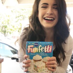 Daniela Bobadilla Instagram - This is me crying all the happy tears on my birthday last Saturday. ⁣
⁣
I planned to spend the day talking to friends and family over video chat, thank you technology! ⁣
⁣⁣
Little did I know I had a few “in person” birthday surprises (swipe left) coming at me including a surprise drive by car parade, surprise zoom group calls and birthday cake sent all the way from Chicago because it’s sold out everywhere else. Shoutout to @swehrheim18 for loving me so well even from a distance. It’s not a birthday without funfetti cake and my favorite people 😭 🙏🏻 Hence all the happy tears.⁣⁣
⁣⁣
Thank you to everyone for showing up both virtually and in person ❤️ My heart is still bursting!