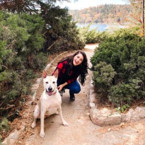 Daniela Bobadilla Instagram - Trees in fall, a lake, plaid and an adventure buddy doggo = smiles for days ☺️🌲🍂 What has made you smile lately, friends?