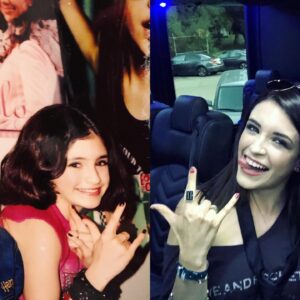 Daniela Bobadilla Instagram - Not much has changed in 16 years... 2000s pop punk is still my go to Spotify playlist 🙈 so maybe I just learned how to straighten my hair? ⁣
⁣
I did justice to my 10 year old self last night by re-living my one of my fondest childhood memories... my very first concert... If you haven’t guessed it by the fact that I’m wearing a tie... AVRIL LAVIGNE 😭🤘🏻!!!!!!!!! ⁣
⁣
2002. Yes I was in elementary school. Yes I gave my parents a heart attack asking for black nail polish, spike bracelets and black eyeliner at the mere age of 9.  But Avril! Sk8tr Boi!!! I couldn’t save up enough allowance to buy the CD so... I had the cassette tape... and called my friends every time it played on the radio... and had every poster of Avril ever produced on my wall (among others, see 3rd pic straight from my scrapbook). Sk8tr boi still brings me absurd amounts of joy every time it comes on. @avrillavigne has been the soundtrack to over half of my life and going strong 🙌🏻 ⁣
⁣
And no, I wasn’t the only OG Avril fan wearing a tie last night. She mostly played her old songs! Sorry new teen fans, she had to or I would have rioted. ⁣
⁣
#avrillavigneforever
