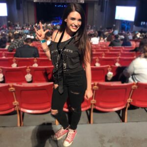 Daniela Bobadilla Instagram - Not much has changed in 16 years... 2000s pop punk is still my go to Spotify playlist 🙈 so maybe I just learned how to straighten my hair? ⁣
⁣
I did justice to my 10 year old self last night by re-living my one of my fondest childhood memories... my very first concert... If you haven’t guessed it by the fact that I’m wearing a tie... AVRIL LAVIGNE 😭🤘🏻!!!!!!!!! ⁣
⁣
2002. Yes I was in elementary school. Yes I gave my parents a heart attack asking for black nail polish, spike bracelets and black eyeliner at the mere age of 9.  But Avril! Sk8tr Boi!!! I couldn’t save up enough allowance to buy the CD so... I had the cassette tape... and called my friends every time it played on the radio... and had every poster of Avril ever produced on my wall (among others, see 3rd pic straight from my scrapbook). Sk8tr boi still brings me absurd amounts of joy every time it comes on. @avrillavigne has been the soundtrack to over half of my life and going strong 🙌🏻 ⁣
⁣
And no, I wasn’t the only OG Avril fan wearing a tie last night. She mostly played her old songs! Sorry new teen fans, she had to or I would have rioted. ⁣
⁣
#avrillavigneforever