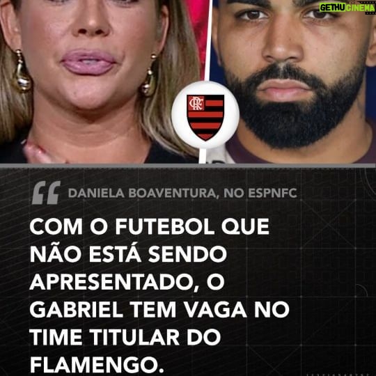 Daniela Boaventura Instagram - Gabigol titular no Flamengo? Daniela Boaventura não descarta possibilidade e é direta no #ESPNFCBR #FutebolNaESPN #gabigol #flamengo #gabrielbarbosa #futebol