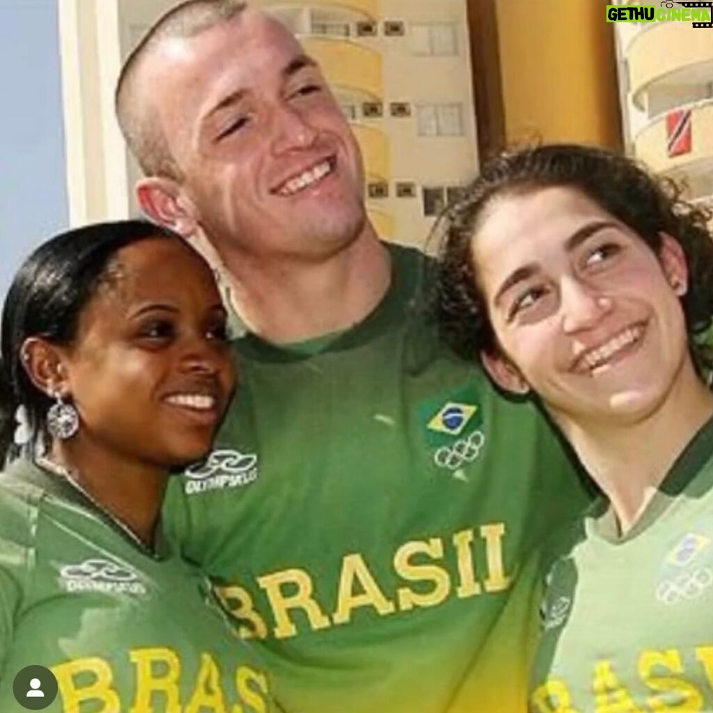 Daniele Hypólito Instagram - Quem aí gostava de acompanhar esses três ? Foto de 2007! No Rio de Janeiro Jogos Pan-Americanos Os DDDs Daniele, Daiane e Diego