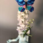 Daniella Pineda Instagram - “Fear not, the Body is just a Cocoon.” . . . Clay, Acrylic, Wire, Tissue Paper. By Me.