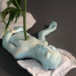 Daniella Pineda Instagram - “Fear not, the Body is just a Cocoon.” . . . Clay, Acrylic, Wire, Tissue Paper. By Me.