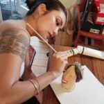 Daniella Pineda Instagram - “YAS QUEEN” . . . Acrylic and Clay. By me!