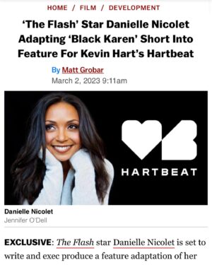 Danielle Nicolet Instagram - I’m SO PROUD of this little film that could! @therealhartbeat has given me such an amazing opportunity to grow… and now Karen, my underdog heroine gets to grow too! Thank you @thairandolph @candicewilsoncherry @meagangood and all the insanely talented people at #womenwritenow who are involved in making this happen. I’m still pinching myself! 🙈 💃🏽 #BeAudacious