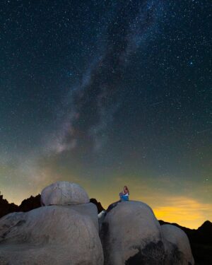 Danika Yarosh Instagram - under the milky way 🌌🪐💫🔭 thanks @adlerstudios @tristanhamm & @saxon for staying up until 3am through crazy desert winds to get this dreamy shot ✨👽 #astrophotography 📸: @adlerstudios