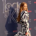 Darby Stanchfield Instagram - ✨✨Virtual World Premiere✨ ✨ @lockeandkeynetflix S2 ✨✨ ✨Premieres Oct 22nd on @netflix ✨ TEAM GLAM ✨Big time thank you! styled: @daniandemmastyle hair: @dickycollins makeup: @fabiolamakeup ✨✨✨✨✨ dress: @marmarhalim glass slippers: @goodamerican gems: @milkwhiteofficial