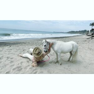 Daryl Hannah Instagram - be safe 
west coast 
storm coming in

pic - Romeos 1st Roadshow trip🩵