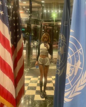 Dasha Nekrasova Instagram - Serving “diplomacy” in my @labucq Norman mary janes 🇺🇳✌️ 🇦🇱