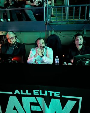 Dasha Kuret Gonzalez Instagram - Oh what a night!!!! #AEWRevolution last night live from #Greensboro #NC was such an incredible experience!!! If you didn’t get to check it out, watch it on repeat!!! #AEW #Announcer #MasDasha #StingsLastMatch was most definitely one for the record books! 

💄: @aewglam @dearadneris 
💁🏽‍♀️: @mamasal10