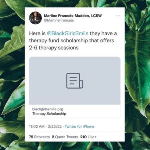 Dawn-Lyen Gardner Instagram - Please share with your community! 🙏🏽 Repost from @justice4blackgirls
•
For Black girls & women who need free therapy and healing resources. Please share this list curated by @marlinefrancois with organizations who provide therapy vouchers! We’re so grateful for her insight and deep commitment to the work that honors the healing and wellness of Black girls!🤍

In addition to the critical work of organizations like our sister org @blackgirlssmile, we launch our Healing & Liberation Initiative offering free monthly spirituality coaching, wellness coaching, meditation resources and yoga! Each session is FREE and open to all Black girls. Our inaugural session happens today at 6PM EST. (Registration link is in our bio!)

**if you know of any other resources please add them below.

Black girls you are worthy of absolutely every investment. You deserve access to any and every resource that will facilitate your holistic healing and wellness. We send an abundance of love and light to our IG fam and hope to see some of you at our opening session this evening!🤍🙏🏾✨

*Even if you don’t need this list please share because there may be someone connected to you who does.🤍

#justiceforblackgirls #blackgirlwellness #mentalhealth #blackgirlhealing #freementalhealthresources