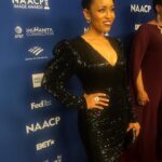 Dawn-Lyen Gardner Instagram - Is it too soon for a @naacpimageawards flashback? 51st Image Awards look: Styled by @jessica_margolis Dress by @lavishalice @stylepr Shoes by @Veerahofficial Handbag by @Tylerellisofficial Jewelry by @Ravenfinejewelers 53rd Image Awards: Styled by @jessica_margolis Dress by @mantu_castor Jewelry by @castjewelry