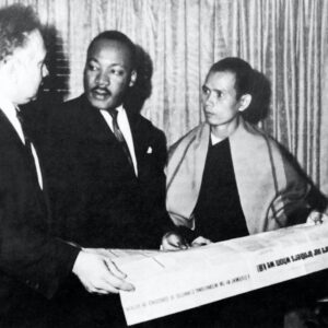 Dawn-Lyen Gardner Instagram - Starting Black History Month with the Lunar New Year reminds me of how interconnected the Asian and Black communities have been for decades, if not centuries. These photos of Dr King and Thich Nhat Hanh are the manifestation of that legacy. 

During a press conference in 1966, they released this joint statement:

"We also believe that the struggles for equality and freedom in Birmingham, Selma and Chicago, as in Hue, Danang and Saigon, are aimed not at the domination of one people by another. They are aimed at self-determination, peaceful social change, and a better life for all human beings. And we believe that only in a world of peace can the work of construction, of building good societies everywhere, go forward."

This kindred connection stemmed from a mutual understanding of being up against the same systems.

Dr. King had great respect for Asian leadership and fought against the war in Vietnam until his last breath. In the same vein, in Vietnam, they called MLK a bodhisattva -- the Buddhist term for "an enlightened being trying to awaken other living beings and help them move toward more compassion and understanding".

The friendship and legacy shared by Rev. Dr. Martin Luther King, Jr. and Thich Nhat Hanh, now both ancestors, is a beautiful example of this solidarity and what it means to be in pursuit of Black Liberation and the Anti-war/Peace Movement.

Starting Black History Month with the Lunar New Year reminds me of how interconnected the Asian and Black communities have been for decades, if not centuries. These photos of Dr. King and Thich Nhat Hanh are the manifestation of that legacy.