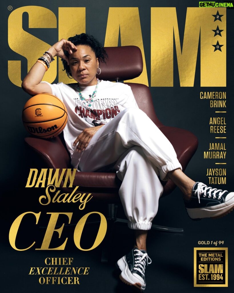 Dawn Staley Instagram - Dawn Staley isn’t just the head coach of South Carolina. She’s also rewriting the standards of excellence for head coaches everywhere. SLAM 250 is out now. LINK IN BIO