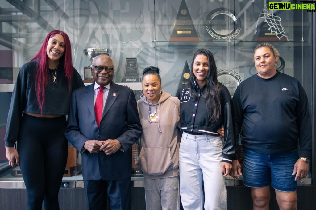 Dawn Staley Instagram - We are FAMILY! Thank you again @repjamesclyburn for being the people’s champion. Because of you and your team we created a lifetime of memory for @gamecockwbb @Kamillascsilva and family. My soul is moved. 🙏🏾🙏🏾#GODIS