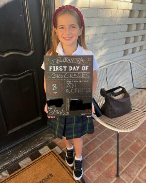 Debbie Matenopoulos Instagram - FIRST DAY of SCHOOL ➡️LAST DAY of SCHOOL ➡️FIRST DAY of SCHOOL  Last year we were in Greece when school started because Alexandra was a flower girl in her Godmothers @marigoknows wedding so we missed the first week of school and I didn’t get a “first day of school” picture.  I did however get some first few weeks of school pictures and these first 2 shots are those.  The following pic is the last day of school in second grade…I didn’t miss that thankfully. 🤪 And now today is her FIRST day of 3rd grade. Yesterday was the REAL first day but again like last year we were flying back from Greece so we missed it 🤦🏼‍♀️😅 Swipe to see this mornings pics and how much she has grown in one year. 💔 Where did the time go.  I am half crying and half smiling while I write this.  I am so proud and impressed of the girl she is growing into but my heart is breaking into a million pieces knowing she is not going to be my little monkey for too much longer.  Being a mom is the most wonderful fulfilling experience and also heart breaking all at the same time.  Love you my little monkey always and forever! 💕🐒