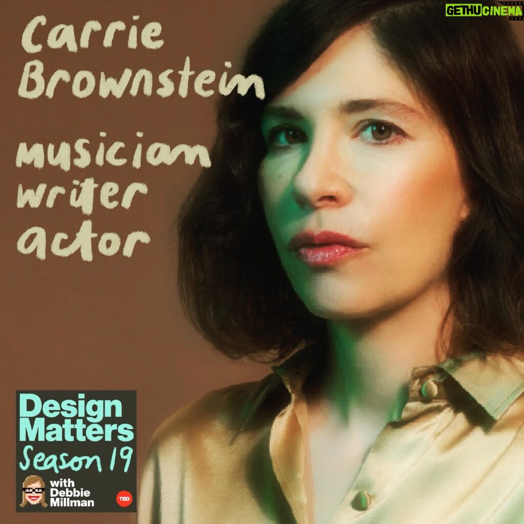 Debbie Millman Instagram - ​If it weren’t all true, Carrie Brownstein’s (aka @carrie_rachel) career would seem like fantasy fiction. She’s a celebrated musician first and foremost, but she’s also a comedian, a writer, a director, and an actor. In today’s brand new episode of Design Matters, we talked about the band she co-founded, @sleater_kinney, which has been called one of the greatest bands of all time. They just released their 11th album, Little Rope, but I also talked with her about the now classic television series, Portlandia, which she co-wrote and starred in alongside Fred Armisen. We also talked about her gorgeous memoir, “Hunger Makes Me a Modern Girl,” and everything in between. Link to listen is in my bio. This was a bucket list interview for me. 🎸