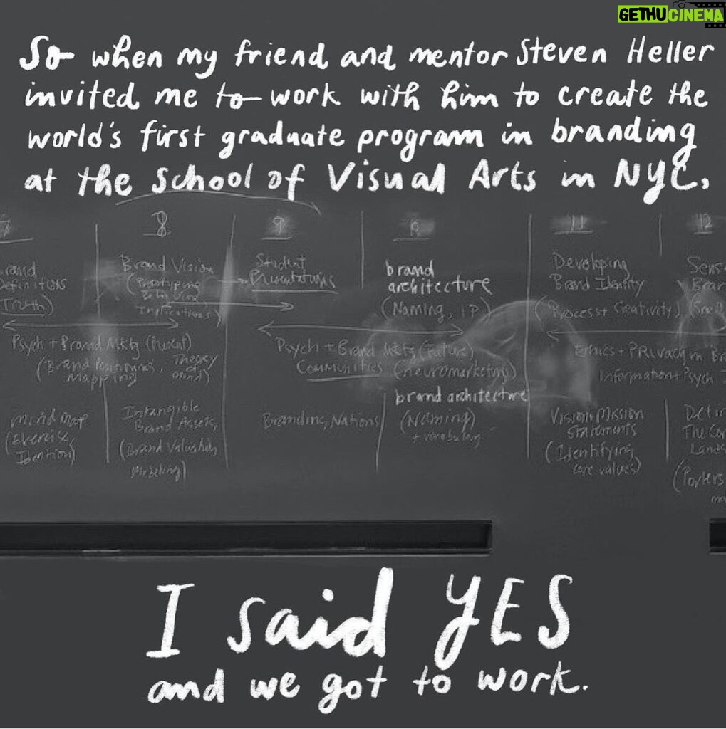 Debbie Millman Instagram - Here’s a little post about why I teach and some history of the School of Visual Arts Masters in Branding Program aka @svabranding. Our Masters of Branding program is the first and longest running program of its kind in the world and offers an opportunity to study with some of the most accomplished brand experts working today. The foundation of our program is the deep exploration and understanding of the role brand strategy plays in business, behavior, marketing and culture. This accelerated one-year graduate degree program is a challenging multi-disciplinary experience of in-class lectures, real-world client projects, unique and progressive workshops, examination of classic business school case studies, individual one-on-one professional mentorship, group and personal projects.   We’ve graduated over 300 students in the last 14 years and they gone on to get competitive, leadership positions at these companies and more: @championsdesign @buck_design @thisiscollins @jkrglobal @sypartners @jnj @unilever @landorofficial @gretelnyc @weare_proto @rgabydesign @vaynermedia @hersheys @wolffolins @amazon @spotify @google @batten.home @tbwachiatny @IBM @interbrand @netflix @gensler @sterling_brands @bloomberg @pbs @unicef @thoughtmatter @nucleus @futurebrandglobal @chase @jpmorgan @bald.agency …and many more! Want to join us? More info and the link to apply is in my bio!