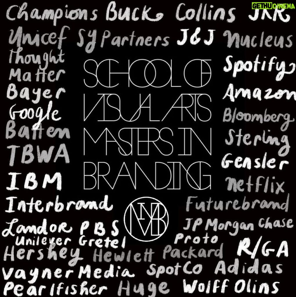 Debbie Millman Instagram - Here’s a little post about why I teach and some history of the School of Visual Arts Masters in Branding Program aka @svabranding. Our Masters of Branding program is the first and longest running program of its kind in the world and offers an opportunity to study with some of the most accomplished brand experts working today. The foundation of our program is the deep exploration and understanding of the role brand strategy plays in business, behavior, marketing and culture. This accelerated one-year graduate degree program is a challenging multi-disciplinary experience of in-class lectures, real-world client projects, unique and progressive workshops, examination of classic business school case studies, individual one-on-one professional mentorship, group and personal projects.   We’ve graduated over 300 students in the last 14 years and they gone on to get competitive, leadership positions at these companies and more: @championsdesign @buck_design @thisiscollins @jkrglobal @sypartners @jnj @unilever @landorofficial @gretelnyc @weare_proto @rgabydesign @vaynermedia @hersheys @wolffolins @amazon @spotify @google @batten.home @tbwachiatny @IBM @interbrand @netflix @gensler @sterling_brands @bloomberg @pbs @unicef @thoughtmatter @nucleus @futurebrandglobal @chase @jpmorgan @bald.agency …and many more! Want to join us? More info and the link to apply is in my bio!