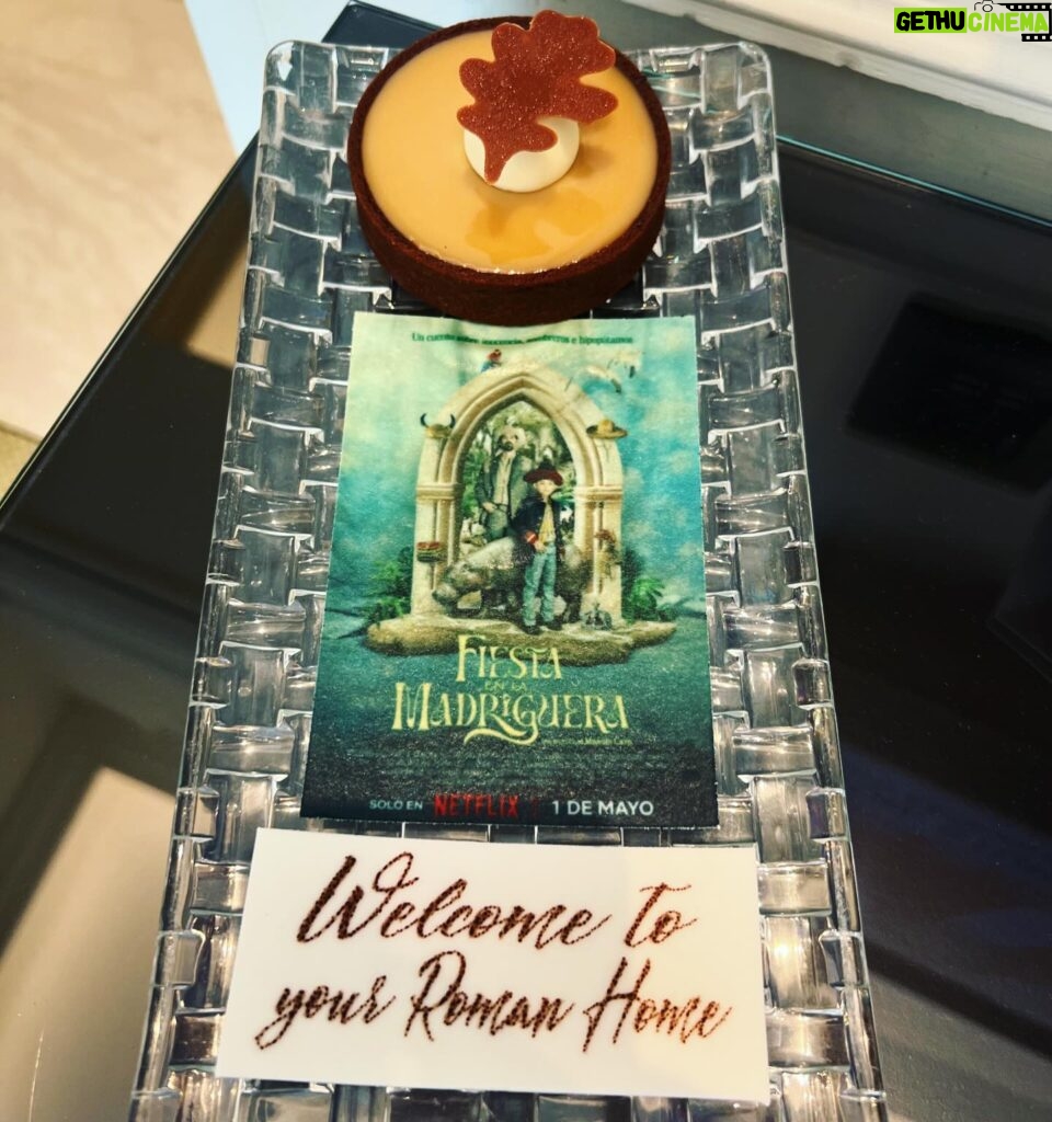 Debi Mazar Instagram - Grazie @hoteledenrome ! How fabulous to have this sitting in my room on arrival. The movie poster (of a film I’m in) made of sugar frosting ❤️ Love it! So special ! @netflixlat #lafiestaenlamadriguera