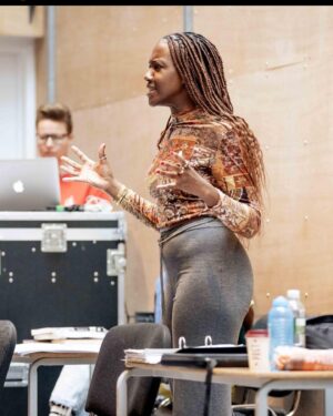 Deborah Ayorinde Instagram - First look into our rehearsals for Alice Childress’ Wedding Band directed by Monique Touko

I’m so excited about this one. Come see us at the @lyrichammersmith 

Link in my bio. 

📷: @mark__snr 

💋

#LondonTheatre