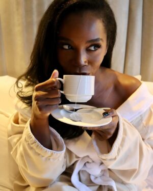 Deborah Ayorinde Instagram - "My faith is the most important part of my life and I feel like it’s important to take care of the inside first before anything. I believe no matter what someone does externally if their spirit, heart, mind is not at ease then everything else is null and void." -- @itsdeborah star of @themonprime streaming now. 🖤 #photo/#interview @tina_turnbow • #makeup/#hair @itsdeborah #stylist @justinplz #deborahayorinde #them