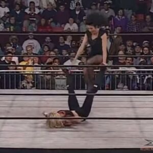 Debrah Miceli Instagram - TOMORROW I’m part of the new episode of @darksideofthering to talk about the legendary #SherriMartel!

Here’s a fun clip of Sherri and I renewing our rivalry in WCW. A lot of people think she was really hurt at the end of this, but the truth is she was just that good at selling!

Catch the episode at 10pm on @vicetv 

#WWE #WWERaw