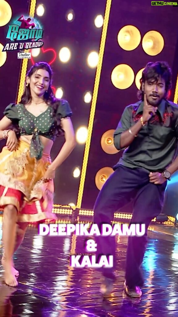 Deepika Damu Instagram - Kannaala valaviricha kannammaa 💃🕺 #DeepikaDamu #Kalai | Jodi Are U Ready சனி மற்றும் ஞாயிறு இரவு 9.30 மணிக்கு... நம்ம விஜய் டிவில... #LetsDanceBuddy #SandyMaster #Sridevi #Meena #JodiAreUready #DanceShow #Dance #VijayTelevision #VijayTV #StarVijayTV