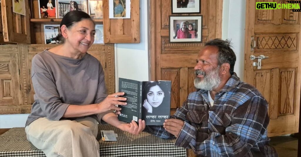 Deepti Naval Instagram - With Bharat, a friend and guest at the Studio in Himachal.