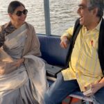 Deepti Naval Instagram - With Shantanu Ray Chaudhary, editor, writer, off to our session at Rudra Hall. Wardrobe @raw_mango