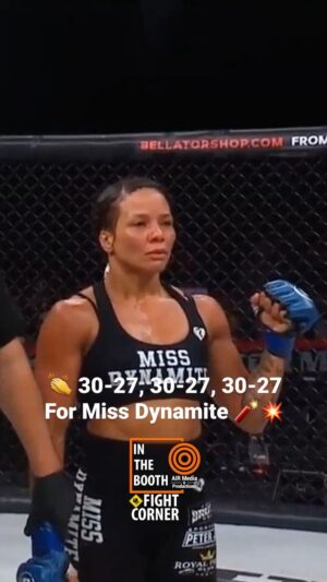 Denise Kielholtz Instagram - @missdynamite gets it done! 30-27 on all three judges scorecards at Bellator 301 as she hand Sumiko Inaba the first loss of her professional mma career. 🧨💥
-
#kielholtz #denisekielholtz #bellator #bellator301 #inabakielholtz #mma #femalefighter #wmma #missdynamite