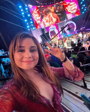 Denise Salcedo Instagram - LAST NIGHT WAS CRAZY AT AEW DOUBLE OR NOTHING!!! Here is a collection of photos and videos of some CRAZY moments! #aew #aewdon #allelitewrestling