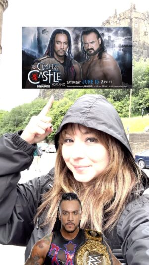 Denise Salcedo Instagram - I DID MY WWE CLASH AT THE CASTLE PREDICTIONS IN FRONT OF A CASTLE!!! 🏴󠁧󠁢󠁳󠁣󠁴󠁿🏰 What are your predictions!?! For Drew vs Priest, I am expecting CM Punk to cost Drew his victory. Hbu?! #wwe #clashatthecastle #wweclashatthecastle  #wweraw #wwesmackdown #wwenetwork #wwetiktok #wweuniverse #wwesuperstars #wrestling #wrestlingtiktok #drewmcintyre #codyrhodes #explorepage #prowrestling #worldwrestlingentertainment