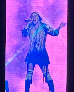 Denise Salcedo Instagram - I saw @avrillavigne in concert tonight with @frizzyybb !!!! I have slayed loved Avril’s music, she’s had such a cool career and getting to see her perform was awesome!!! I love her songs!! 🎸❤️🎤 tonight really took me back. A great night of music and dancing! 🎸🔥❤️🎤