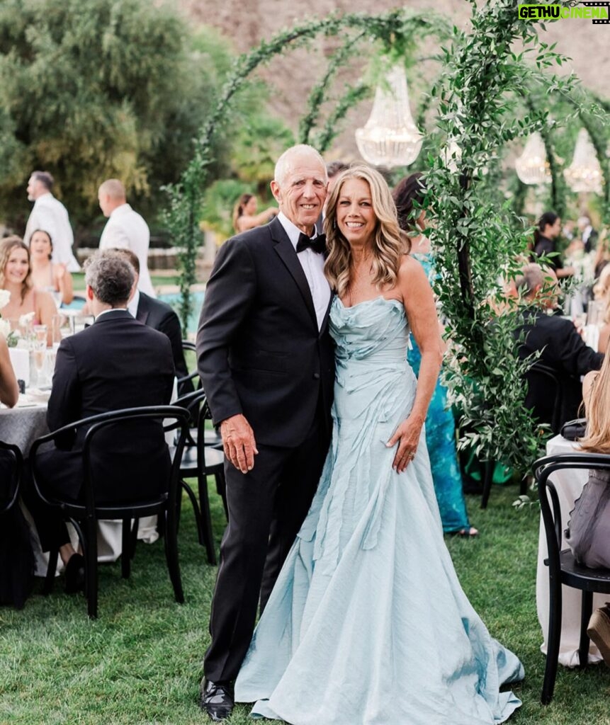 Denise Austin Instagram - Still on a MAGICAL high!!! This past wedding weekend was a DREAM !!! Katie and Lane are so HAPPY in LOVE!!! It was so special for us to be able to host the Welcome Party and their Beautiful wedding at our home!!!! On Friday night, at their Welcome party, Jeff, Kelly and I surprised Katie with her favorite Caribbean band from Anguilla, @omalie360_music…we had so much FUN and I will never get over how much LOVE was in the air!!! And the day of the wedding was just EUPHORIC…my sweet Katie looked STUNNING…seeing her so happy made my heart smile!!! I will be forever grateful for this absolutely breathtaking weekend!!! Love and Joy. Xoxo
