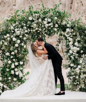 Denise Austin Instagram - Still on a MAGICAL high!!! This past wedding weekend was a DREAM !!! Katie and Lane are so HAPPY in LOVE!!! It was so special for us to be able to host the Welcome Party and their Beautiful wedding at our home!!!! On Friday night, at their Welcome party, Jeff, Kelly and I surprised Katie with her favorite Caribbean band from Anguilla, @omalie360_music…we had so much FUN and I will never get over how much LOVE was in the air!!! And the day of the wedding was just EUPHORIC…my sweet Katie looked STUNNING…seeing her so happy made my heart smile!!! I will be forever grateful for this absolutely breathtaking weekend!!! Love and Joy. Xoxo