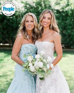 Denise Austin Instagram - My BABY GIRL IS MARRIED!!!! WOW!!! What a MAGICAL weekend!!! So BEAUTIFUL in every way…Words cannot express how truly wonderful Katie & Lane’s wedding weekend was….I am just OVER the MOON … Feeling incredibly BLESSED to have our dear friends and family come to celebrate them ..you could feel such genuine LOVE and JOY!!! My heart is so FULL and I will be on Cloud 9 for a very long time… Tears, laughter and love and so MUCH FUN… and it was a dream to have them get married at our own family home!!! Katie and Lane are PURE HAPPINESS.. They had the time of their LIFE!! (Me too)… Welcome to the family Lane..we love you and Katie so much!!!! #MotheroftheBride. Xoxo