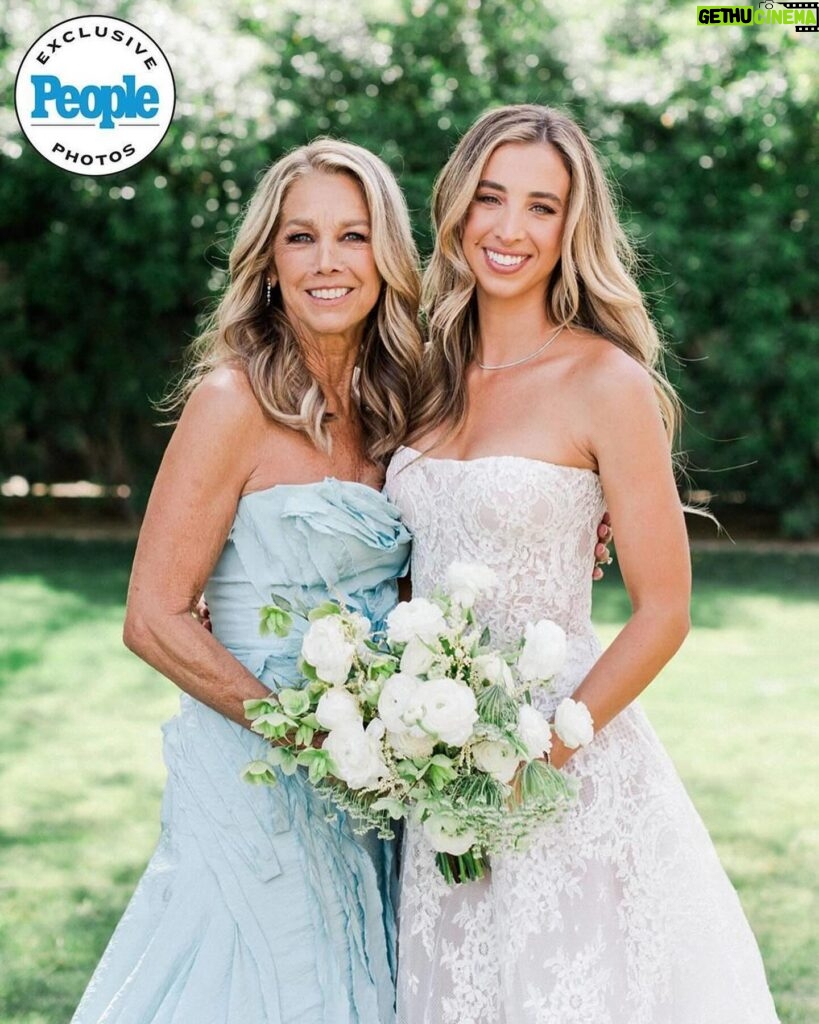 Denise Austin Instagram - My BABY GIRL IS MARRIED!!!! WOW!!! What a MAGICAL weekend!!! So BEAUTIFUL in every way…Words cannot express how truly wonderful Katie & Lane’s wedding weekend was….I am just OVER the MOON … Feeling incredibly BLESSED to have our dear friends and family come to celebrate them ..you could feel such genuine LOVE and JOY!!! My heart is so FULL and I will be on Cloud 9 for a very long time… Tears, laughter and love and so MUCH FUN… and it was a dream to have them get married at our own family home!!! Katie and Lane are PURE HAPPINESS.. They had the time of their LIFE!! (Me too)… Welcome to the family Lane..we love you and Katie so much!!!! #MotheroftheBride. Xoxo