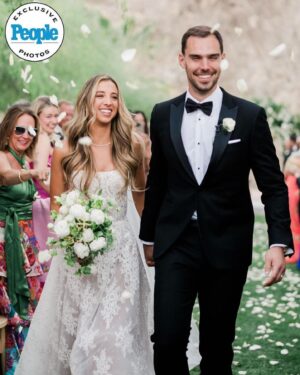 Denise Austin Instagram - My BABY GIRL IS MARRIED!!!!
WOW!!! What a MAGICAL weekend!!! So BEAUTIFUL in every way…Words cannot express how truly wonderful Katie & Lane’s wedding weekend was….I am just OVER the MOON … Feeling incredibly BLESSED to have our dear friends and family come to celebrate them ..you could feel such  genuine LOVE and JOY!!! My heart is so FULL and  I will be on Cloud 9 for a very long time… Tears, laughter and love and so MUCH FUN… and it was a dream to have them get married at our own family home!!! Katie and Lane are PURE HAPPINESS.. They had the time of their LIFE!! (Me too)…
Welcome to the family Lane..we love you and Katie so much!!!! #MotheroftheBride.  Xoxo