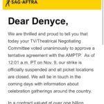Denyce Lawton Instagram - OUT with the OLD - IN with the NEW!!!! OUTDATED policies, caps, guidelines and contracts BE GONE! AI??? 🙄🙄🙄 AINT HAPPENING! … #SagAftraStrong @officialfrandrescher you are a BEAST! Thank you @sagaftra and to all the strikers who sacrificed on the front lines every day and to all my fellow union members on all sides 👏🏽👏🏽👏🏽🙏🏽🙏🏽🙏🏽 we are stronger than they thought and we will be greater! This was bigger than money for us… this was about our sustainability in this business, our brand, our likeness, our pension and health… this wasn’t just about actors… this was about protecting all those who work with us on these sets because without them we can’t be us as without us, they wouldn’t be able to work either! We are all connected! LETS PRAY this STRIKE SUSPENSION turns to OFFICAL DONE DEAL! 🙏🏽🎭🎬📽️📺
