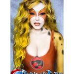Denyce Lawton Instagram - Tricks & Treats - 😛 #Thundercats #Cheetara #MANIFESTATIONS 🙌🏽✊🏽 #HappyHalloween 🎃 #80sBaby SIDENOTE…. I did my own hair and makeup .. and I think I nailed it 😛