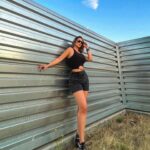 Destiny Monique Instagram - Put a boot on with shorts and now your outfit is fall friendly. 🍁😁🍁 - Shorts @halara_official these are super soft and stretchy loved them all summer. Use my code when you shop Adaywi0 for 15% off. (Full Halara haul with more comfortable pieces on my YouTube channel) . . . . #allblackfit #shortsandboots #stylefashion #halara #halara_officialyes @halara_official