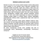 Devrim Yakut Instagram - Biz aşağıda imzası olanlar.#sinemacilardançağrı