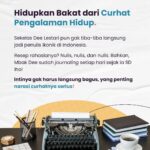 Dewi Lestari Instagram - Teman Kuncie, ternyata journaling salah satu langkah Mba Dee untuk latihan menulis, loh! 😍 Mba Dee sudah rutin membuat journaling sejak SD dan rutinitas inilah yang mengantarkan Mba Dee menjadi penulis profesional yang sukses. ✨🤗 Tentu saja, memiliki bekal kebiasaan menulis journal saja tidak cukup untuk menjadi seorang penulis profesional, karena setiap penulis perlu memahami berbagai pendekatan dan sedikit strategi, seperti perlunya tahu cara mengolah cerita, dan tahu cara bagaimana membuat tulisan yang berhasil dinikmati oleh pembaca. Yuk, bergabung dan menjadi bagian dari kelas Kaizen Writing, karena di kelas ini Mba Dee akan membagikan resep menulisnya. 🤩🔥 #Kuncie #KaizenWriting #MemulaiPerubahan