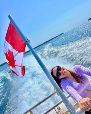 Dhrriti Saharan Reddy Instagram - Tobermory has my Heart 🩵🦋
.
.
.
#vacation #nature #canada #travel #beach #mountains #flowerpotisland #flowerpot #tobermory #dhrritisaharan  #jayanthreddy #birds #love