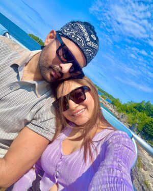 Dhrriti Saharan Reddy Instagram - Tobermory has my Heart 🩵🦋
.
.
.
#vacation #nature #canada #travel #beach #mountains #flowerpotisland #flowerpot #tobermory #dhrritisaharan  #jayanthreddy #birds #love