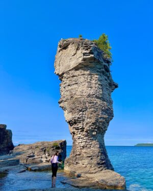 Dhrriti Saharan Reddy Instagram - Tobermory has my Heart 🩵🦋
.
.
.
#vacation #nature #canada #travel #beach #mountains #flowerpotisland #flowerpot #tobermory #dhrritisaharan  #jayanthreddy #birds #love